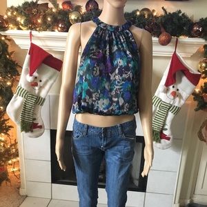 Multicolored sleeveless top